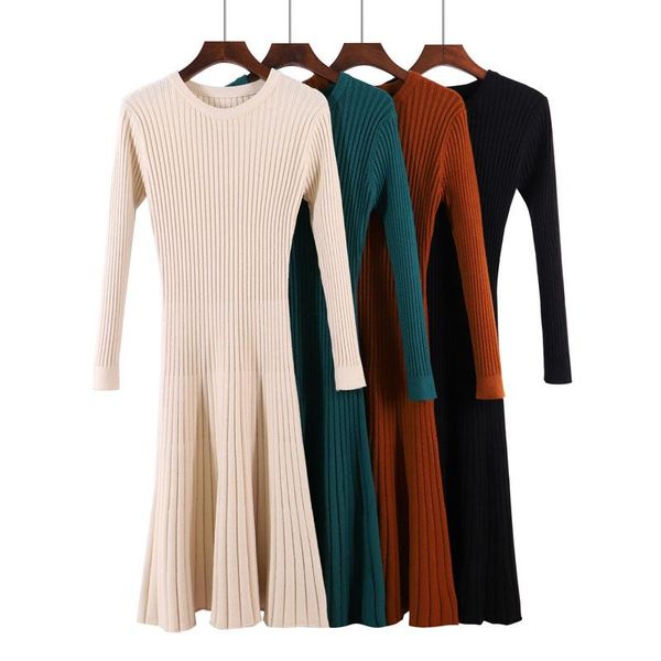 casual dresses pleated knitted sweater bodycon long winter women autumn o neck sleeve midi elastic slim party dress 283, Black;gray
casual dresses pleated knitted sweater bodycon long winter women autumn o neck sleeve midi elastic slim party dress 283, Black;gray