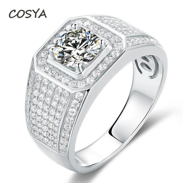 man 1 d color moissanite luxury wedding rings 100% 925 sterling silver shinning party fine jewelry wholesale cluster, Golden;silver
man 1 d color moissanite luxury wedding rings 100% 925 sterling silver shinning party fine jewelry wholesale cluster, Golden;silver