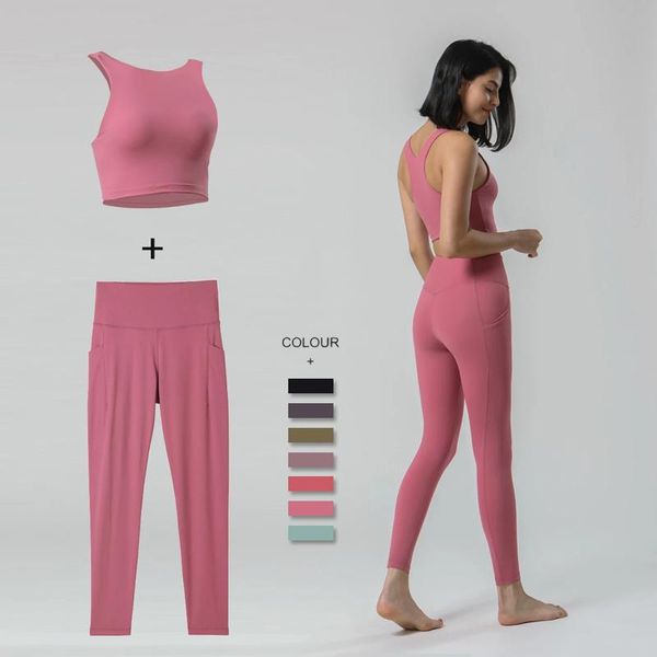 yoga outfit sport set women's high waist pocket leggings suit for fitness nude running sports leisure chandals mujer
yoga outfit sport set women's high waist pocket leggings suit for fitness nude running sports leisure chandals mujer