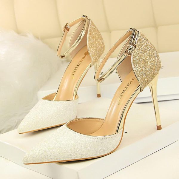 fashion women high heel sandals nightclub hollow shallow mouth pointed color gradient sequins with, Black
fashion women high heel sandals nightclub hollow shallow mouth pointed color gradient sequins with, Black