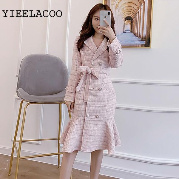 women's jackets tweed jacket women pink autumn coat strap long fishtail ladies coatslim one-piece lapel double-breasted, Black;brown
women's jackets tweed jacket women pink autumn coat strap long fishtail ladies coatslim one-piece lapel double-breasted, Black;brown
