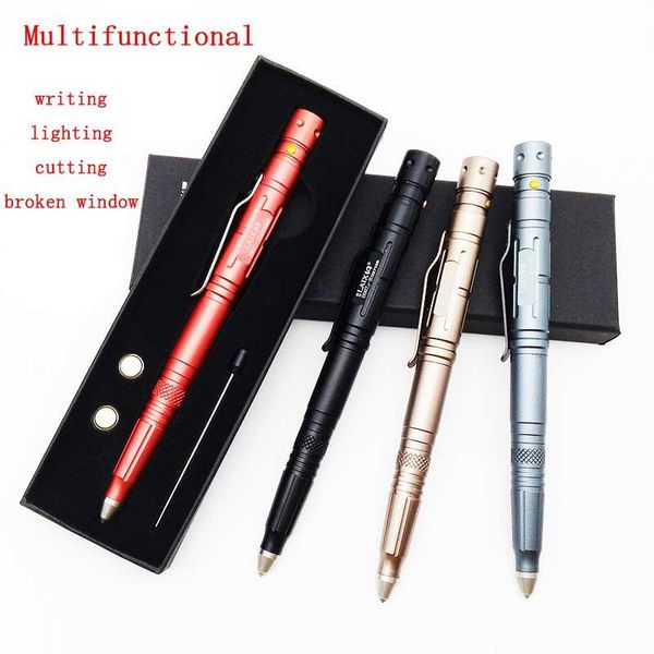 ballpoint pens convenient multifunctional pen defence personal tactical self defense tool lighting, Blue;orange 
ballpoint pens convenient multifunctional pen defence personal tactical self defense tool lighting, Blue;orange