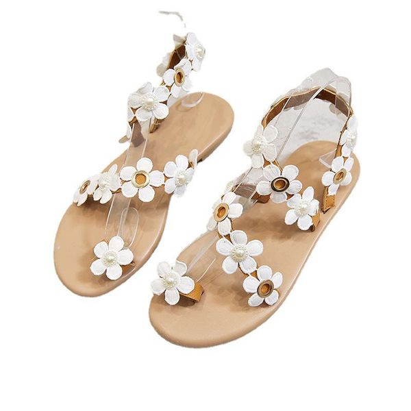 sandals 2021 women's spring and summer style european american simple fashionable flower set toe beach flat, Black
sandals 2021 women's spring and summer style european american simple fashionable flower set toe beach flat, Black