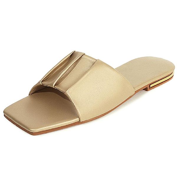 summer flat slippers women square toe luxury gold silver mules shoes female casual slides ladies fashion sandal beach, Black
summer flat slippers women square toe luxury gold silver mules shoes female casual slides ladies fashion sandal beach, Black