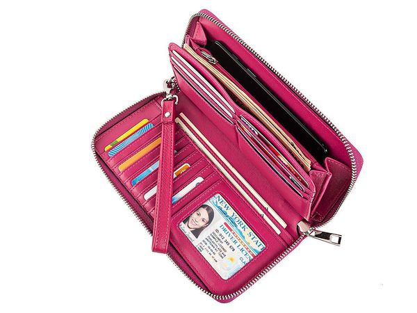 genuine leather women wallet female long clutch lady walet portomonee rfid brand money bag zipper around purse, Red;black
genuine leather women wallet female long clutch lady walet portomonee rfid brand money bag zipper around purse, Red;black