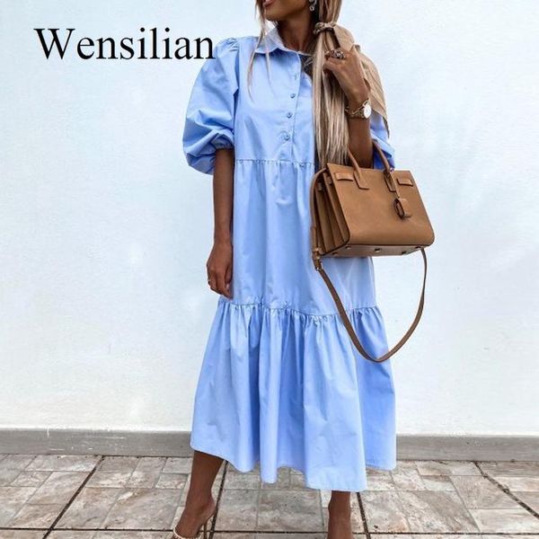 casual dresses summer women's dress 2021 party office lady ruffle loose vintage long maxi for women vestidos robe, Black;gray
casual dresses summer women's dress 2021 party office lady ruffle loose vintage long maxi for women vestidos robe, Black;gray