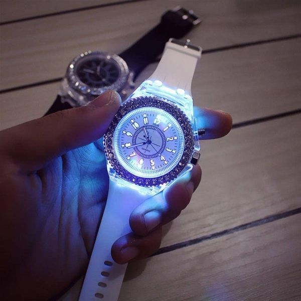fashion led luminous watches geneva women quartz watch ladies silicone bracelet woman 12 bright colors wristwatches, Slivery;brown
fashion led luminous watches geneva women quartz watch ladies silicone bracelet woman 12 bright colors wristwatches, Slivery;brown