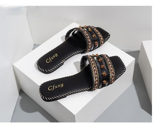 slippers 2021 summer ethnic style weave women transparent flat sandals female solid casual ladies beach slides sandales, Black
slippers 2021 summer ethnic style weave women transparent flat sandals female solid casual ladies beach slides sandales, Black
