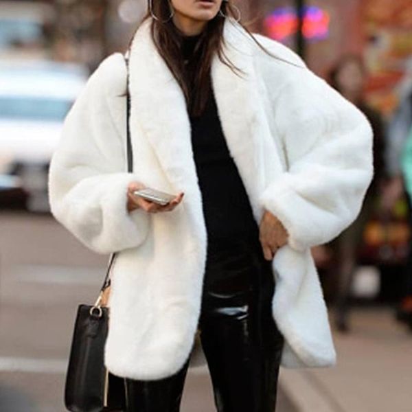 women's fur & faux winter jacket 2021 warm leather coat women elegant white casual street wear thick fashion cashmere, Black
women's fur & faux winter jacket 2021 warm leather coat women elegant white casual street wear thick fashion cashmere, Black