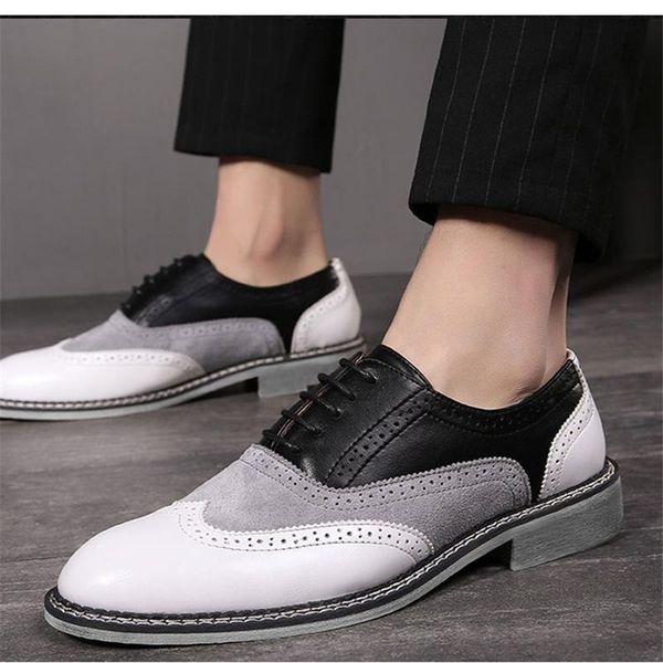 spring leather men formal shoes elegant bullock classic business pointed toe wedding social male color matching dress footw, Black
spring leather men formal shoes elegant bullock classic business pointed toe wedding social male color matching dress footw, Black