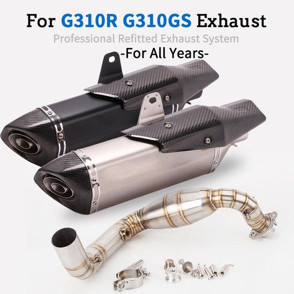 motorcycle exhaust system full slip on muffler escape contact middle pipe for g310r g310gs g 310r 310gs
motorcycle exhaust system full slip on muffler escape contact middle pipe for g310r g310gs g 310r 310gs