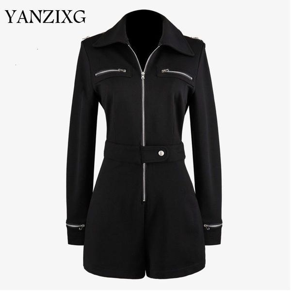 women's jumpsuits & rompers fashion high waist zipper full sleeve women black playsuits regular leisure slim 2021 autumn l196, Black;white
women's jumpsuits & rompers fashion high waist zipper full sleeve women black playsuits regular leisure slim 2021 autumn l196, Black;white