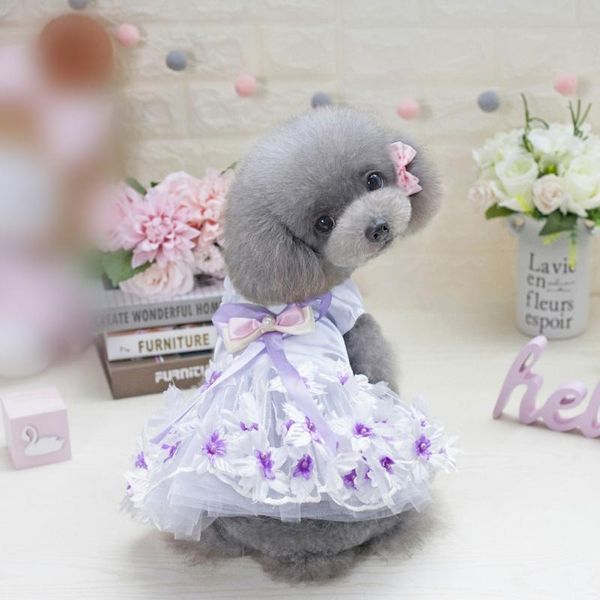 dog apparel spring autumn mesh tulle dress pearl floral bow princess party wedding dresses for small medium pet# a
dog apparel spring autumn mesh tulle dress pearl floral bow princess party wedding dresses for small medium pet# a