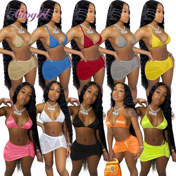 summer bikini three piece set women neon solid spaghetti strap bra tank mini skirts panties suit outfit beach swimsuit, White;black
summer bikini three piece set women neon solid spaghetti strap bra tank mini skirts panties suit outfit beach swimsuit, White;black