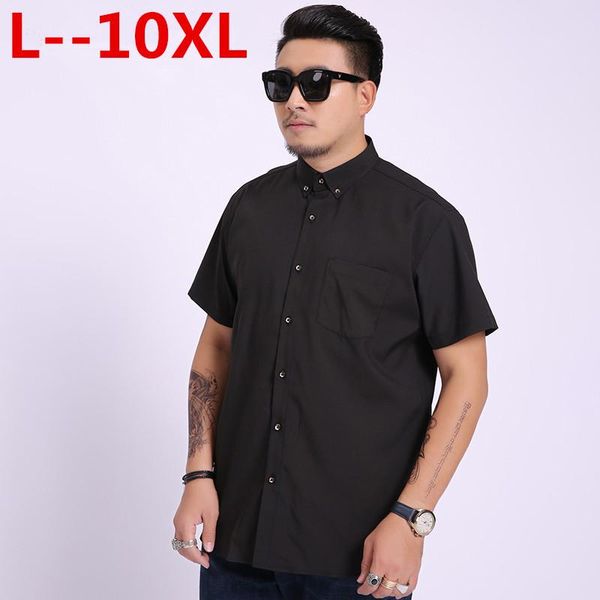 plus 10xl 8xl 6xl men's shirt slim fit fashion short sleeve casual business men dress shirts camisas, White;black
plus 10xl 8xl 6xl men's shirt slim fit fashion short sleeve casual business men dress shirts camisas, White;black