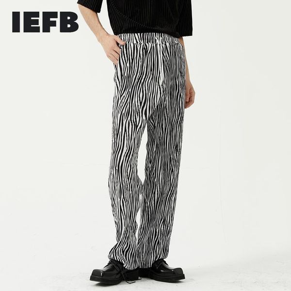 men's pants iefb zebra striped print causal summer 2021 wrinkle long contrast color straight wide leg casual trousers, Black
men's pants iefb zebra striped print causal summer 2021 wrinkle long contrast color straight wide leg casual trousers, Black