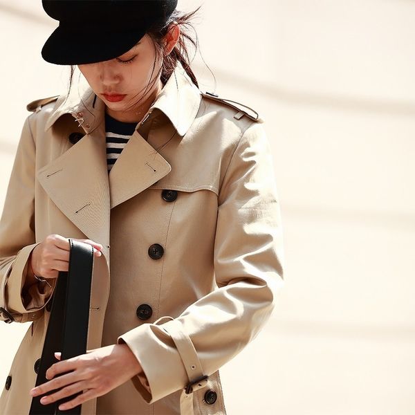 women's trench coats autumn long windbreaker double-breasted belt british cotton jacket waterproof and anti-fouling nd6z, Tan;black
women's trench coats autumn long windbreaker double-breasted belt british cotton jacket waterproof and anti-fouling nd6z, Tan;black