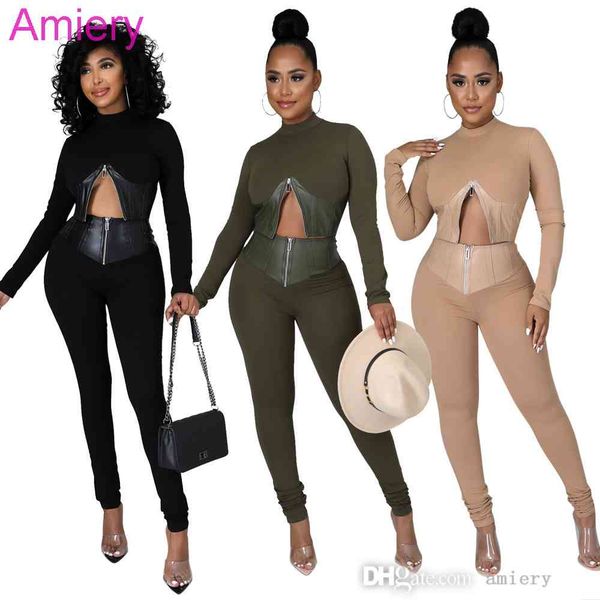 womens splicing two-piece set fashion half high collar long sleeve zipper with slim pencil pants winter sportswear, White 
womens splicing two-piece set fashion half high collar long sleeve zipper with slim pencil pants winter sportswear, White