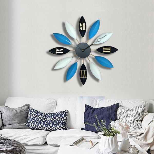 european style retro wrought iron wall clock living room leaf decoration clocks
european style retro wrought iron wall clock living room leaf decoration clocks