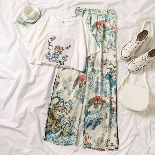 two piece pants set women korean cartoon pattern sequined tee and harajuku high waist wide leg pants suit outfits 210522, White
two piece pants set women korean cartoon pattern sequined tee and harajuku high waist wide leg pants suit outfits 210522, White