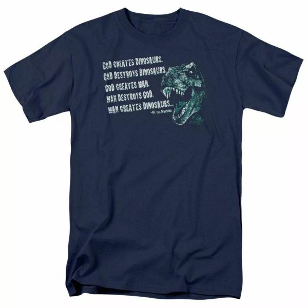 Jurassic Park God Creates Dinosaurs T Shirt Mens Licensed Dino Movie Tee Navy, White;black
Jurassic Park God Creates Dinosaurs T Shirt Mens Licensed Dino Movie Tee Navy, White;black