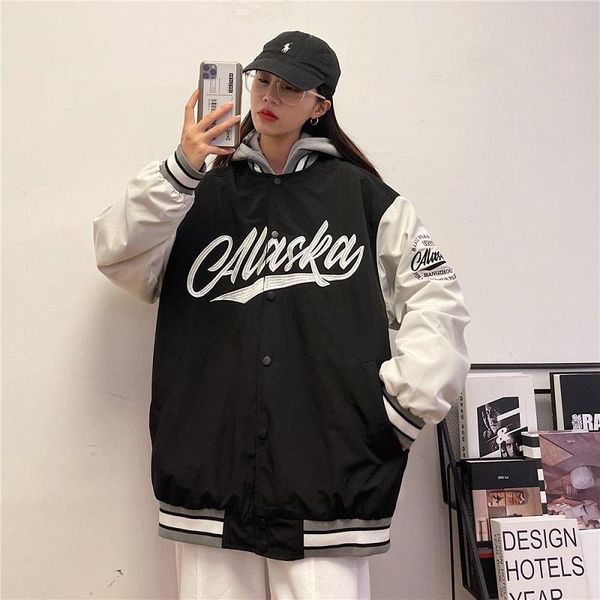 women's jackets baseball uniform for women 2021 spring autumn high-quality loose and thin couple retro clothes oversized outerwear, Black;brown
women's jackets baseball uniform for women 2021 spring autumn high-quality loose and thin couple retro clothes oversized outerwear, Black;brown