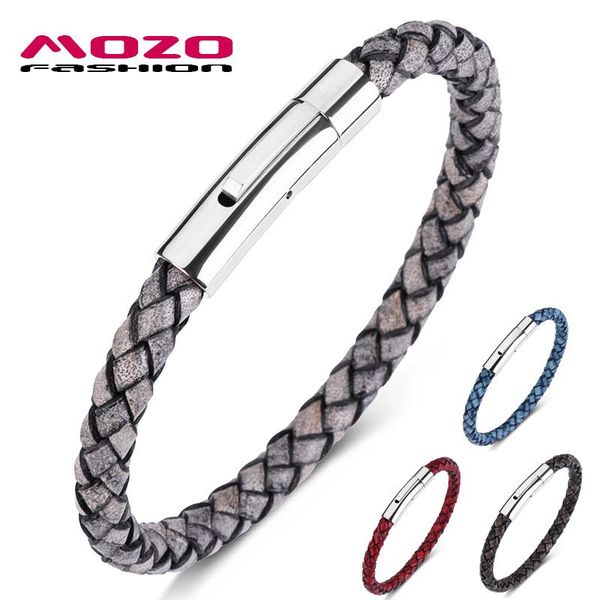 charm bracelets mozo fashion bangle men gray genuine leather rope mixed braided simple style punk woman classic jewelry, Golden;silver
charm bracelets mozo fashion bangle men gray genuine leather rope mixed braided simple style punk woman classic jewelry, Golden;silver