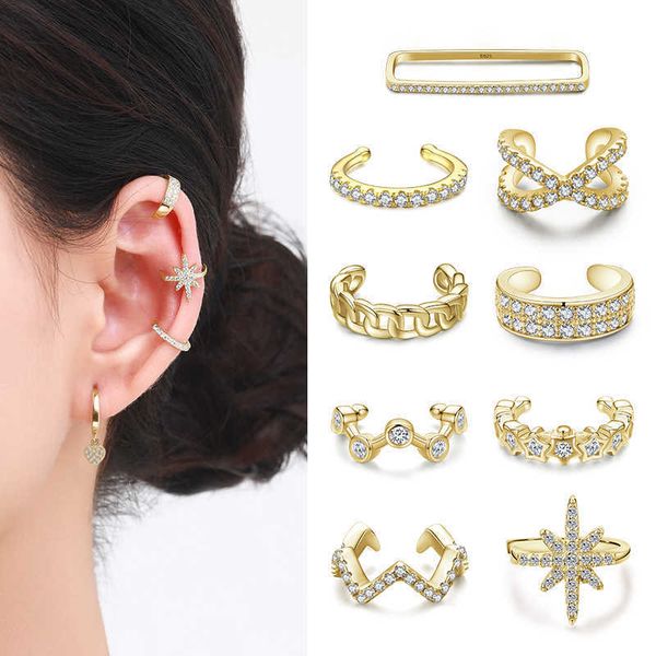 1pc ear cuff real 925 sterling silver gold color circle fashion hoop errings tiny clip for women girl fine jewelry 210707, Golden;silver
1pc ear cuff real 925 sterling silver gold color circle fashion hoop errings tiny clip for women girl fine jewelry 210707, Golden;silver