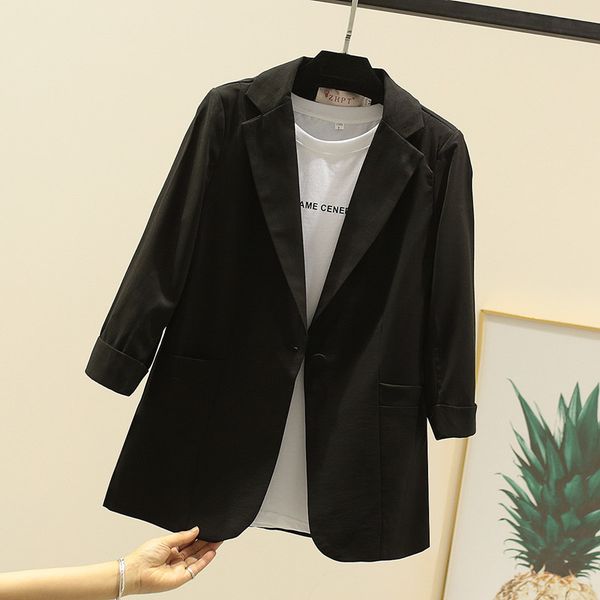 women's suits & blazers 2021 linen sleeve female jacket small casual suit fine fit, White;black
women's suits & blazers 2021 linen sleeve female jacket small casual suit fine fit, White;black