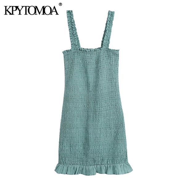 women chic fashion ruffled hem smocked mini dress vintage backless wide straps female dresses vestidos mujer 210421, Black;gray
women chic fashion ruffled hem smocked mini dress vintage backless wide straps female dresses vestidos mujer 210421, Black;gray