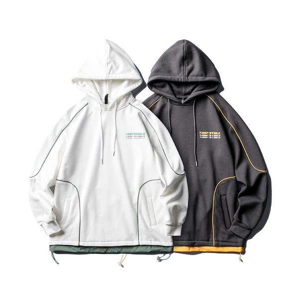hoodies fashion fleece chaopai street men's letter printed hooded sweater with round neck casual and stitched, Black
hoodies fashion fleece chaopai street men's letter printed hooded sweater with round neck casual and stitched, Black
