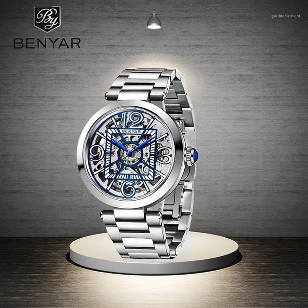 wristwatches 2021 benyar automatic mechanical watch men's watches business stainless steel waterproof, Slivery;brown
wristwatches 2021 benyar automatic mechanical watch men's watches business stainless steel waterproof, Slivery;brown