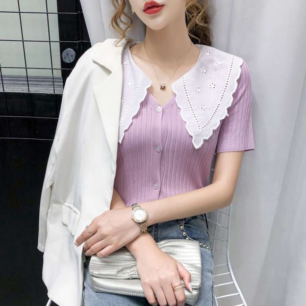 women's sweaters tees sweater ice silk knitted short sleeve t-shirt for women's summer wear 9etm 8e5v, White;black
women's sweaters tees sweater ice silk knitted short sleeve t-shirt for women's summer wear 9etm 8e5v, White;black