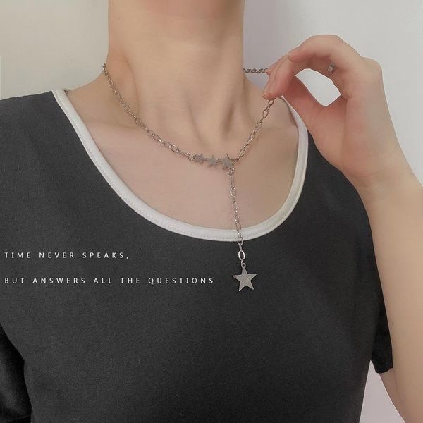 chains long necklace woman stars necklaces women pendant ladies tassel jewellery lady jewelry trendy korean alloy collier, Silver 
chains long necklace woman stars necklaces women pendant ladies tassel jewellery lady jewelry trendy korean alloy collier, Silver