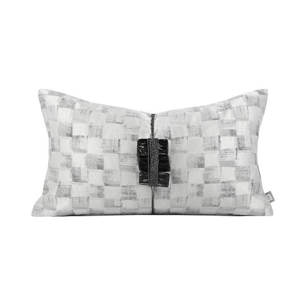 cushion/decorative pillow home decorative living room cushion cover modern plaid square with black tassel pillowcase
cushion/decorative pillow home decorative living room cushion cover modern plaid square with black tassel pillowcase