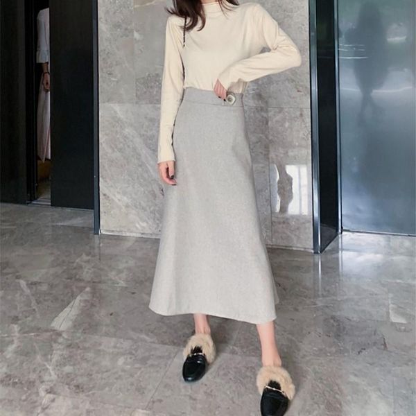 skirts skirt women's autumn and winter fashion wild solid color high waist long section a word, Black
skirts skirt women's autumn and winter fashion wild solid color high waist long section a word, Black