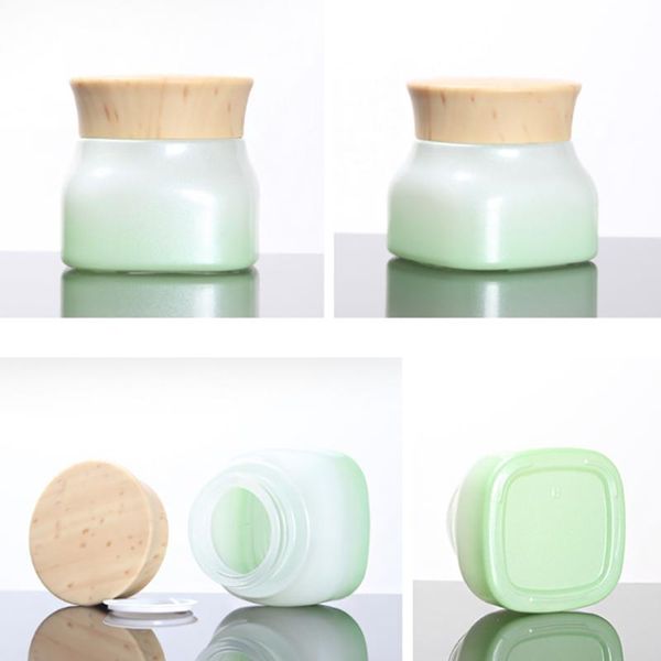 storage bottles & jars square glass jar cosmetics with screw lid,50g gradient green cream
storage bottles & jars square glass jar cosmetics with screw lid,50g gradient green cream