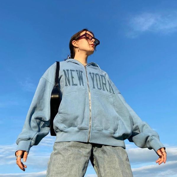 women's hoodies & sweatshirts letter embroidery women long sleeve sweatshirt hoodis zipper loose oversized streetwear casual 2021 autum, Black
women's hoodies & sweatshirts letter embroidery women long sleeve sweatshirt hoodis zipper loose oversized streetwear casual 2021 autum, Black