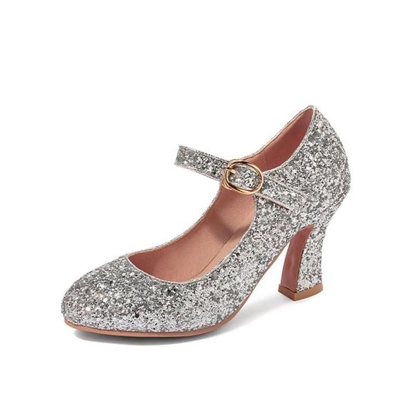 dress shoes silver glitter mary janes women high heels fashion spring wedding pumps elegant woman, Black
dress shoes silver glitter mary janes women high heels fashion spring wedding pumps elegant woman, Black