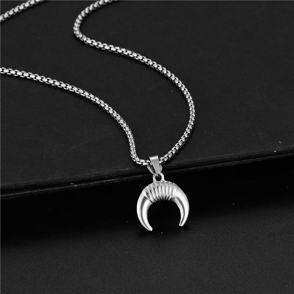 pendant necklaces 2021 trendy stainless steel silver color moon necklace fashion valentines lovers crescent chain for women
pendant necklaces 2021 trendy stainless steel silver color moon necklace fashion valentines lovers crescent chain for women