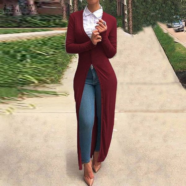 zanzea 2021 spring women v neck long sleeve cardigan casual buttons down outwear maxi long shirt female solid slim blouse blusa7, White
zanzea 2021 spring women v neck long sleeve cardigan casual buttons down outwear maxi long shirt female solid slim blouse blusa7, White