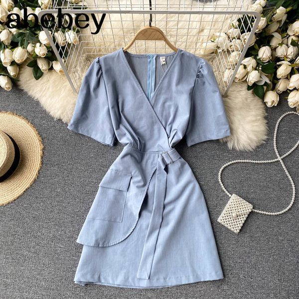 women korean dress v neck bow sashes office es summer fashion streetwear a-line short 210512, Black;gray
women korean dress v neck bow sashes office es summer fashion streetwear a-line short 210512, Black;gray