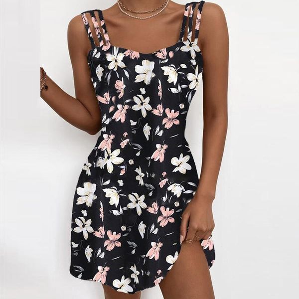 casual dresses summer floral dress plus size sleeveless o neck spaghetti strap for women clothing vestidos mujer verano 2021, Black;gray
casual dresses summer floral dress plus size sleeveless o neck spaghetti strap for women clothing vestidos mujer verano 2021, Black;gray