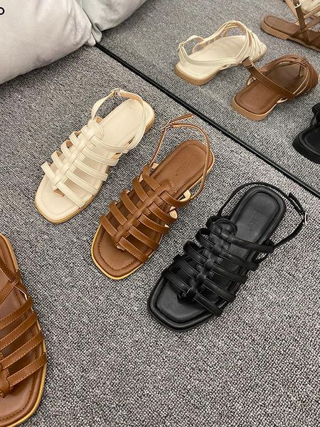 sandals retro woman shoes roman suit female beige flip flops platform 2021 summer breathable soft all-match strappy heels origin, Black
sandals retro woman shoes roman suit female beige flip flops platform 2021 summer breathable soft all-match strappy heels origin, Black