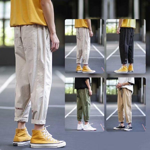 overalls men's tide brand loose straight korean wide-leg summer casual trousers students all-match nine-point men joggers pants, Black
overalls men's tide brand loose straight korean wide-leg summer casual trousers students all-match nine-point men joggers pants, Black