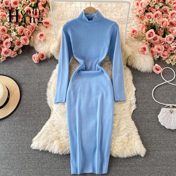 casual dresses hangcode turtleneck solid knitted all match simple basic long women dress elegant vestidos clothes 2021, Black;gray
casual dresses hangcode turtleneck solid knitted all match simple basic long women dress elegant vestidos clothes 2021, Black;gray