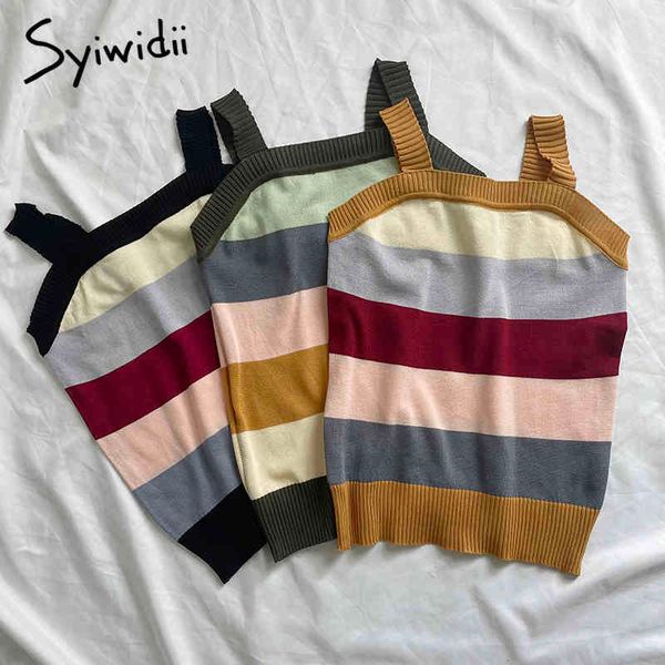 syiwidii striped tank for women knitted clothes cami cute streetwear crop korean fashion sweater summer green 210417, White
syiwidii striped tank for women knitted clothes cami cute streetwear crop korean fashion sweater summer green 210417, White