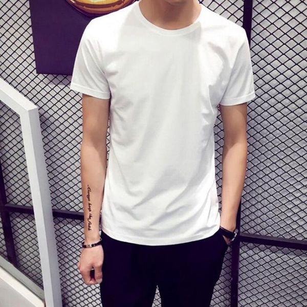 men's t-shirts summer short-sleeved t-shirt arrival male korean solid color o-neck slim tee shirts casual men clothing s-3xl, White;black
men's t-shirts summer short-sleeved t-shirt arrival male korean solid color o-neck slim tee shirts casual men clothing s-3xl, White;black