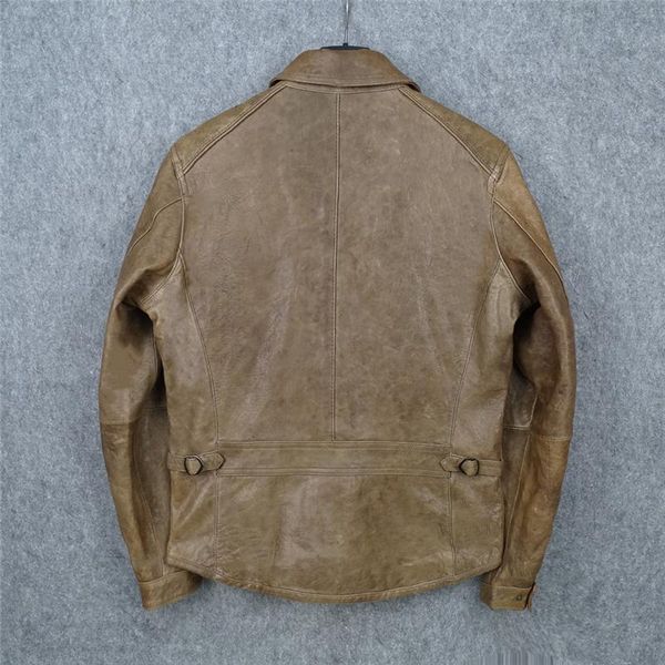 men's leather & faux 2021 light brown casual style genuine jacket men plus size 3xl real natural sheepskin spring slim fit retro coat, Black
men's leather & faux 2021 light brown casual style genuine jacket men plus size 3xl real natural sheepskin spring slim fit retro coat, Black