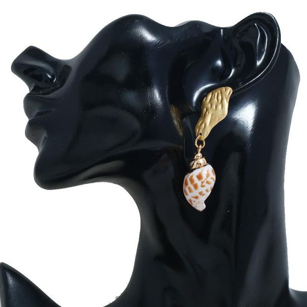 dangle & chandelier lateefah fashion conch shell pendant earing trendy ladies earrings gifts for girls women accessories jewelry ear studs, Silver